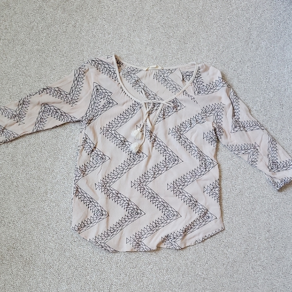 Embroidered Chiffon Top